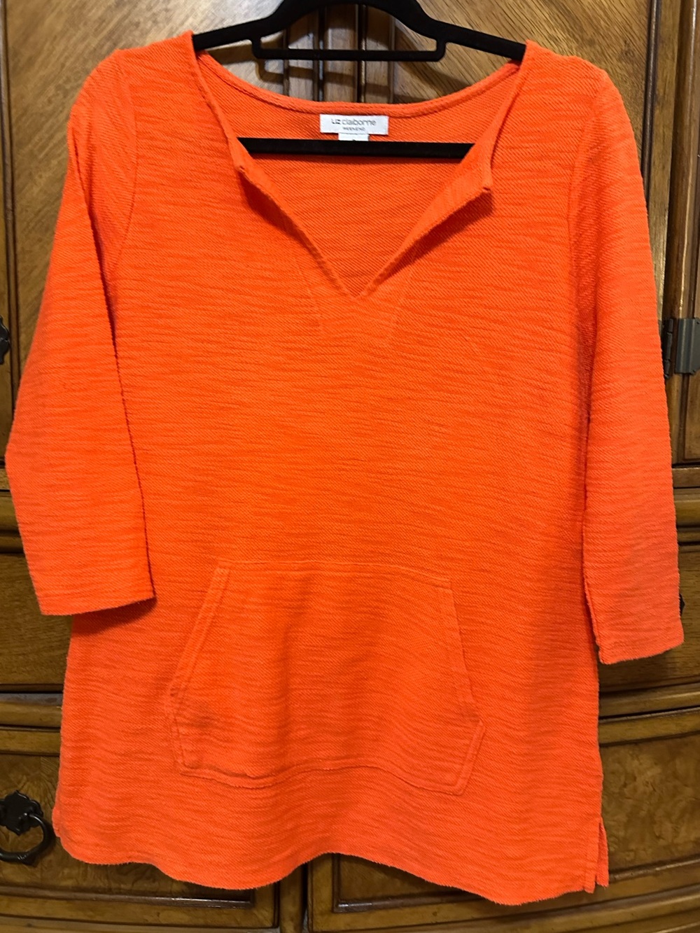 Liz Claiborne Weekend Orange Knit Top - Picture 2 of 8